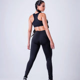 Xparel Stylish Seamless Workout Body Shaper Leggings (Black Inmortal)