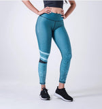 Xparel Stylish Seamless Tummy Control Leggings (Blue Sea)