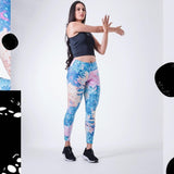 Xparel Stylish Seamless Tummy Control Leggings (Flower)