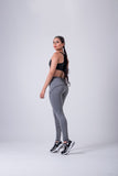 Xparel Stylish Seamless Workout Body Shaper Leggings (Gray Inmortal)