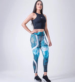 Xparel Stylish Seamless Tummy Control Leggings (Sky Blue)