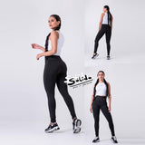 Xparel Stylish Seamless Tummy Control Leggings (Black)