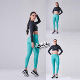 Xparel Stylish Seamless Tummy Control Leggings (Tiffany Blue)