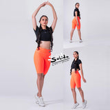 Xparel Stylish Seamless Tummy Control Shorts (Orange)