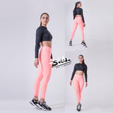 Xparel Stylish Seamless Tummy Control Leggings (Blush Pink)